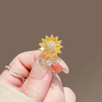 Sunflower Mini Brooch variant image showing sunflower brooch