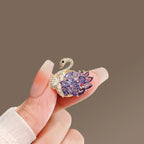 Crystal Swan Magnetic Brooch product image showing swan