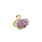 Crystal Swan Magnetic Brooch product image showing swan