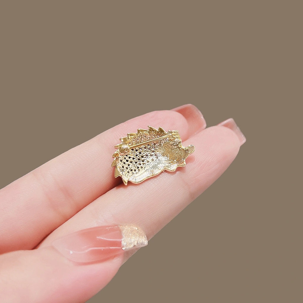 Hedgehog Mini Brooch product image showing hedgehog