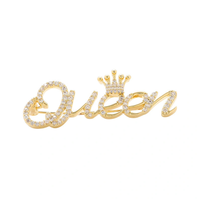 Crown Letter Brooch product image showing crown letter