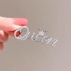 Crown Letter Brooch variant image showing silver crown letter brooch