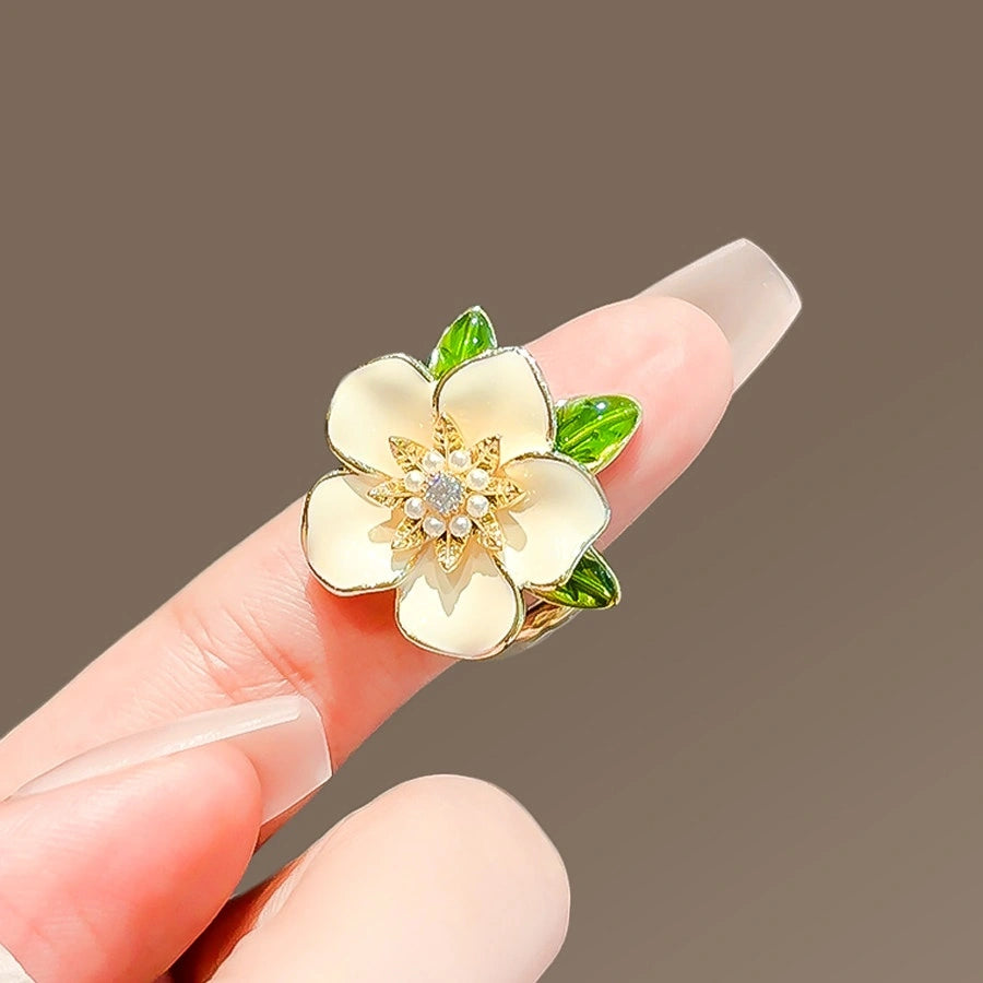 Gardenia Magnetic Brooch product image showing gardenia flower