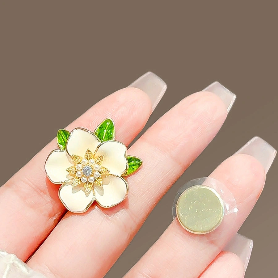 Gardenia Magnetic Brooch product image showing gardenia flower