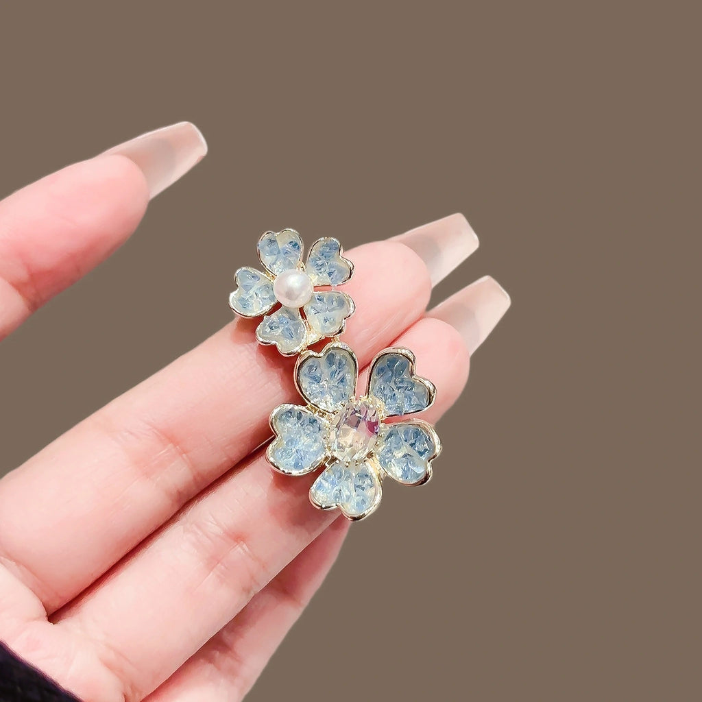 Crystal Flower Waist Tightener Pin product image showing crystal flower