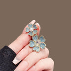 Crystal Flower Waist Tightener Pin product image showing crystal flower