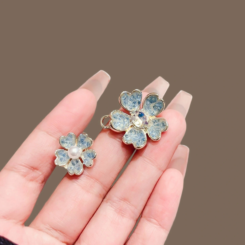 Crystal Flower Waist Tightener Pin product image showing crystal flower