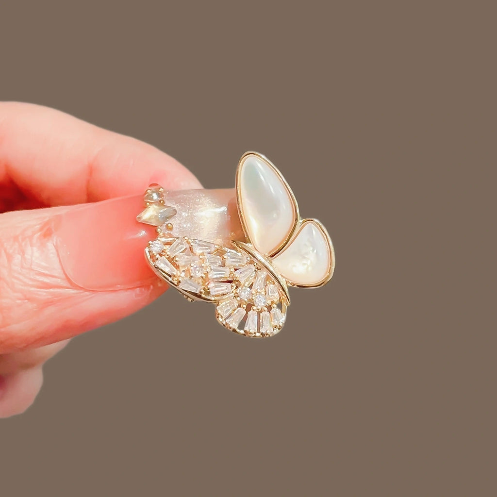 Mother-of-Pearl Butterfly Mini Brooch product image showing butterfly