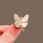 Mother-of-Pearl Butterfly Mini Brooch variant image showing mother-of-pearl butterfly brooch