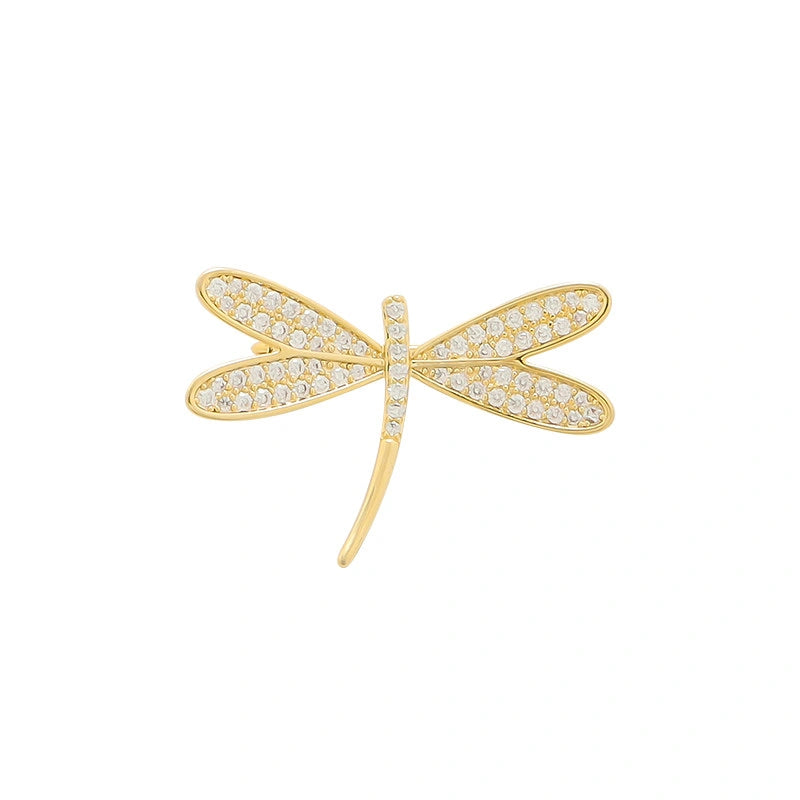 Rhinestone Dragonfly Brooch product image showing dragonfly