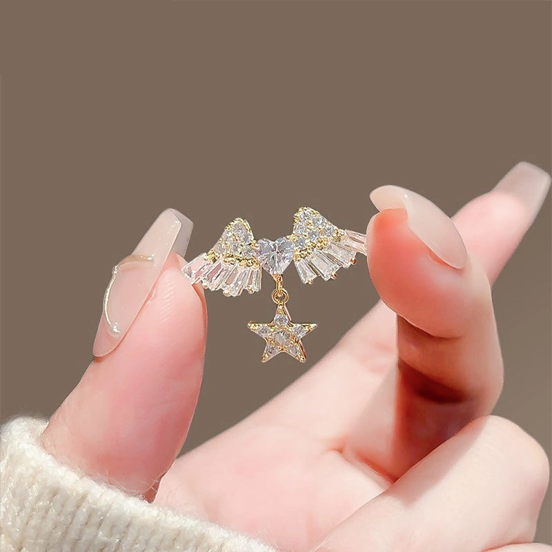Heart Wing Mini Brooch product image showing heart with wings