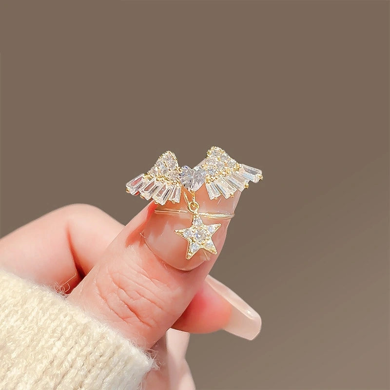 Heart Wing Mini Brooch product image showing heart with wings