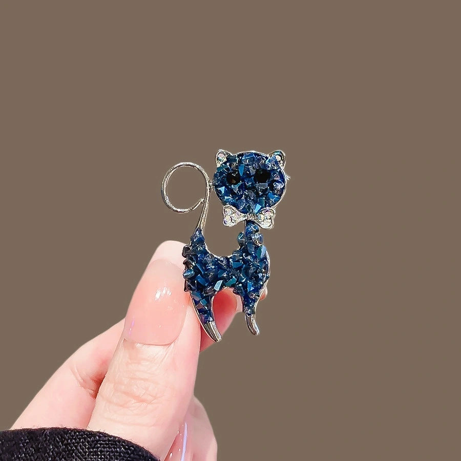 Crystal Cat Brooch product image showing cat