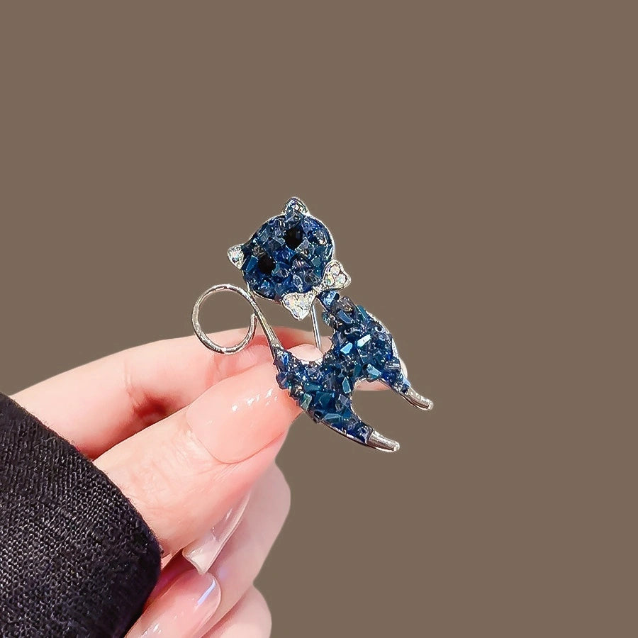 Crystal Cat Brooch product image showing cat