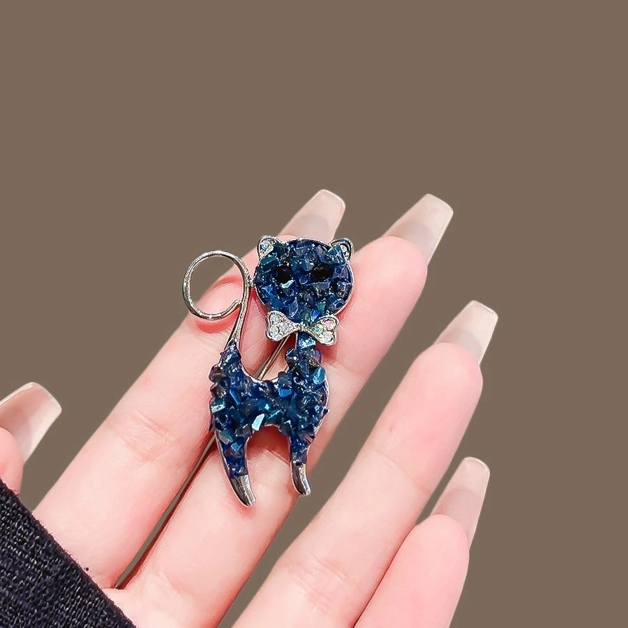 Crystal Cat Brooch product image showing cat
