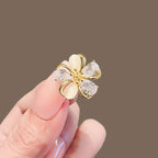 Cat Eye Flower Mini Brooch product image showing flower