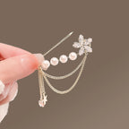 Pearl Tassel Flower Brooch product image showing flower tassel