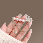 Pearl Tassel Flower Brooch product image showing flower tassel
