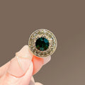 Round Green Crystal brooch variant image