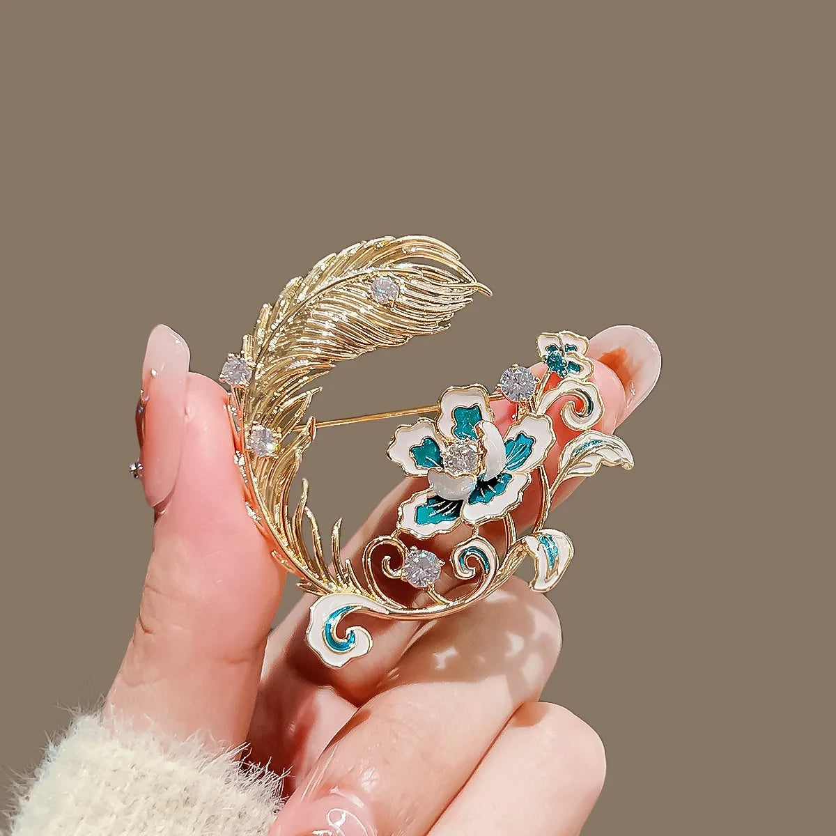 Peony brooch product image