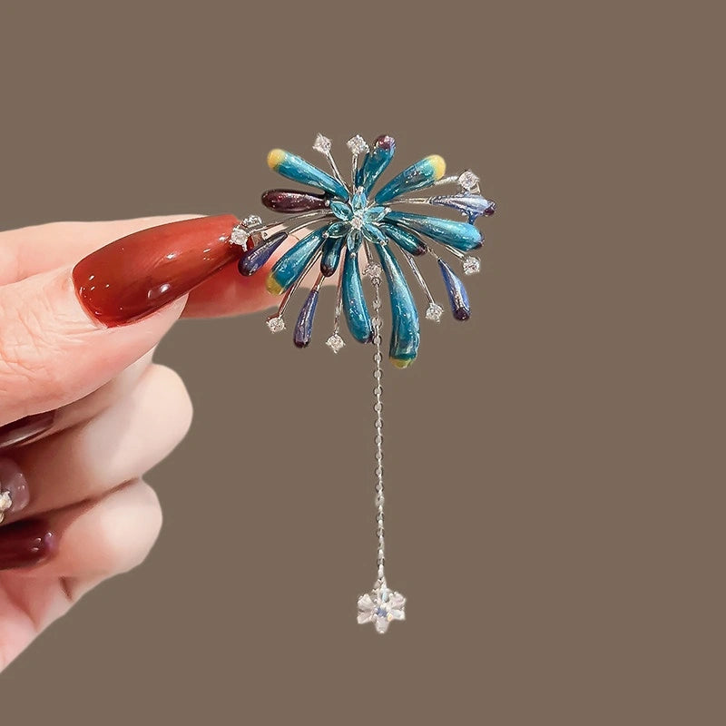 Firework brooch - Blue variant image