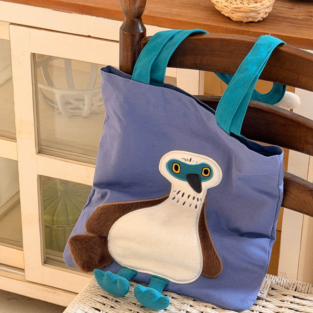 Large Capacity Blue-footed Booby Canvas Tote Bag