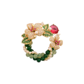 Monet Inspired Wreath Brooch with Natural Pearls & Agate, Vintage Floral Pin for Women