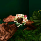 Monet Inspired Wreath Brooch with Natural Pearls & Agate, Vintage Floral Pin for Women
