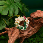Monet Inspired Wreath Brooch with Natural Pearls & Agate, Vintage Floral Pin for Women
