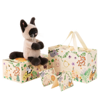Soft Brown Siamese Cat Plush Toy