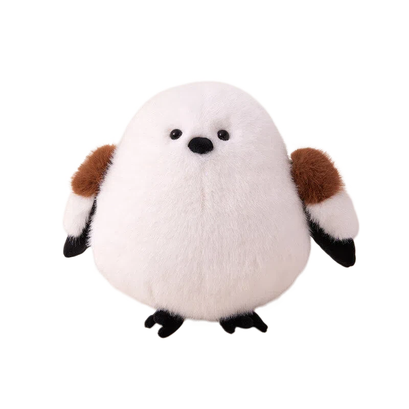 Fluffy White Tit Plush Toy