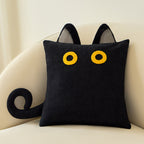 Cute Creative Black Cat Plush Throw Pillow