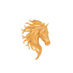 Vintage Knight Spirit Horse Head Brooch, Elegant Power Totem Pin