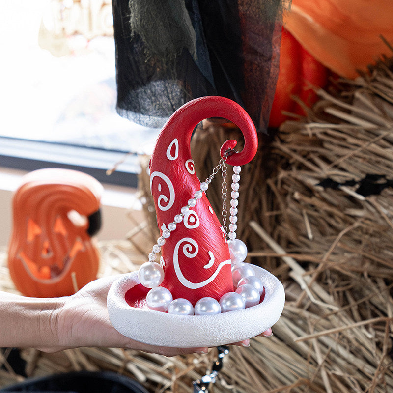 Witch Hat Jewelry Storage Tray, Whimsical Resin Desk Organizer