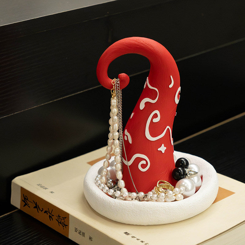 Witch Hat Jewelry Storage Tray, Whimsical Resin Desk Organizer