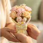 Creative Artificial Bouquet Figurine, Cat & Bunny Resin Flower Decor