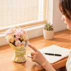 Creative Artificial Bouquet Figurine, Cat & Bunny Resin Flower Decor