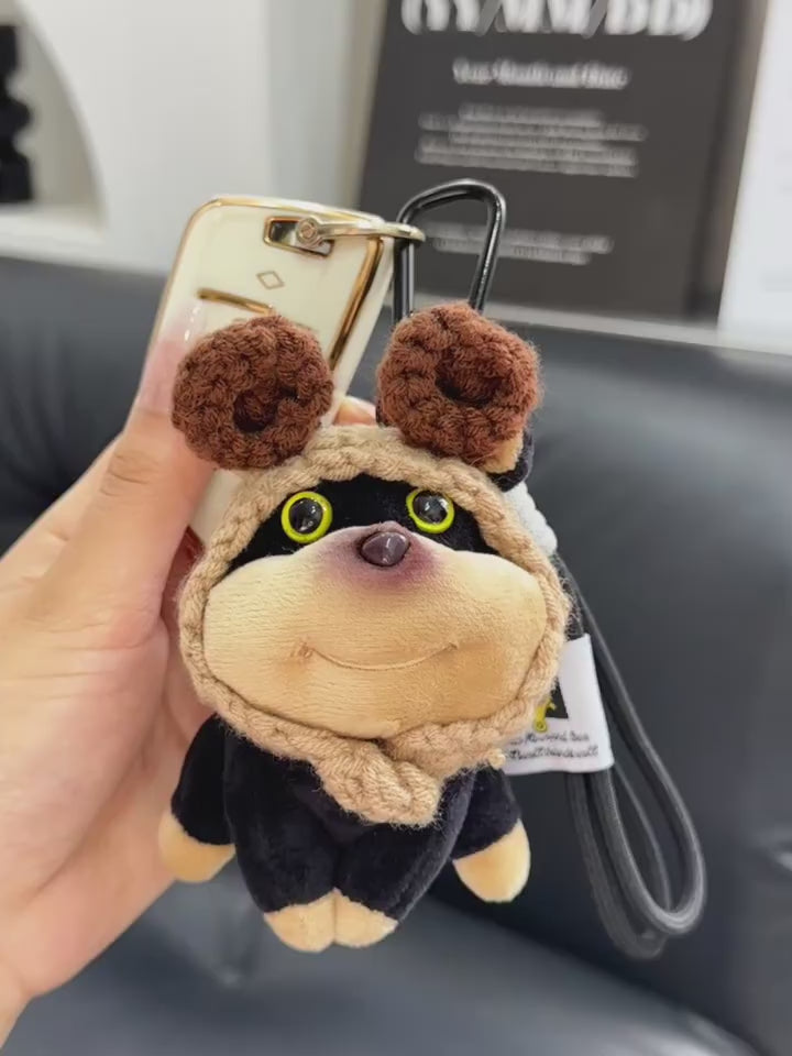 Puppy Bag Charm - Soft Plush Keychain Gift - product video demo