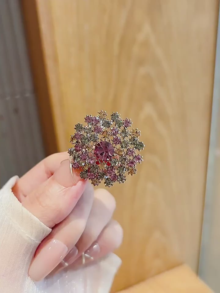 Crystal Dandelion Brooch - Botanical Gift product video