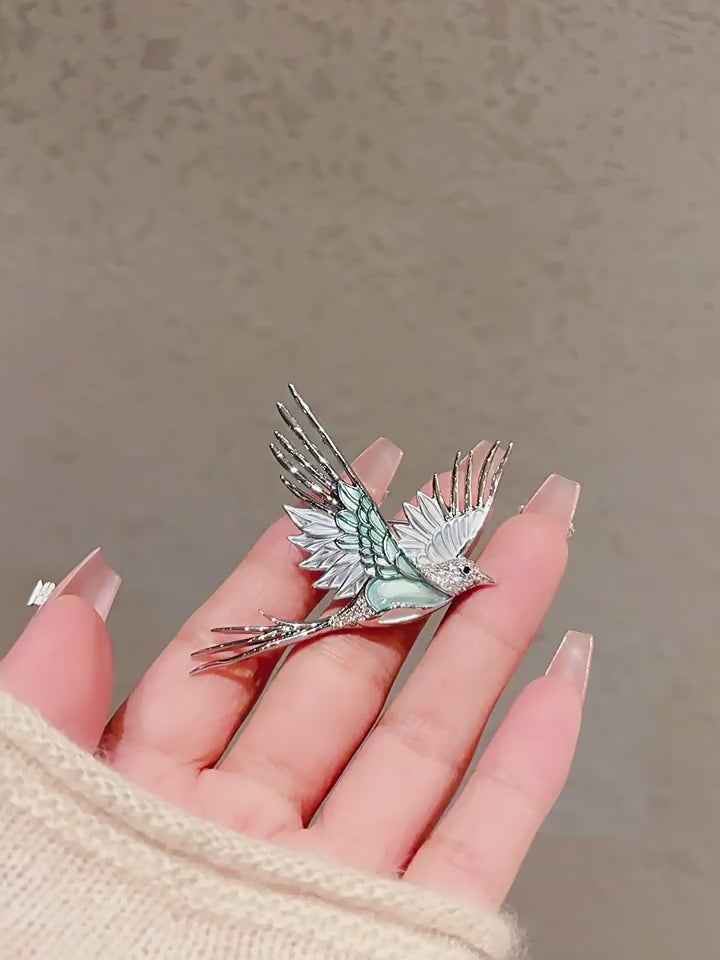 Bluebird Statement Brooch video showing the bluebird accessory