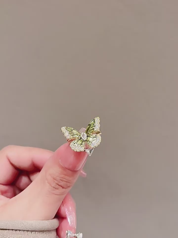 Green Butterfly Brooch Pin - Winged Gift product video