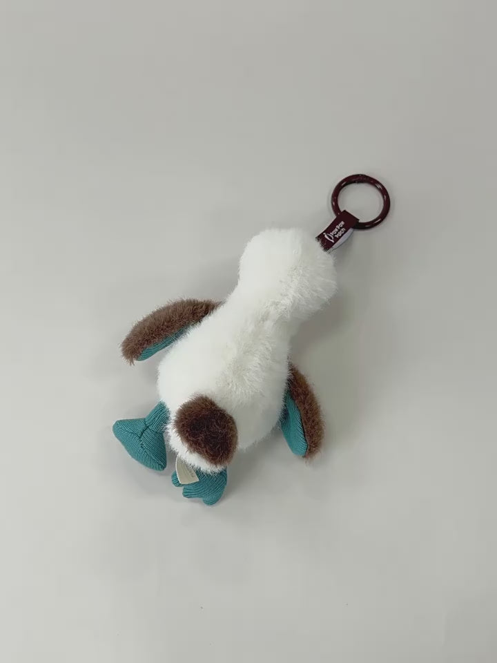 Blue-footed Booby Mini Plush Keychain, OEKO-TEX Certified Bag Charm