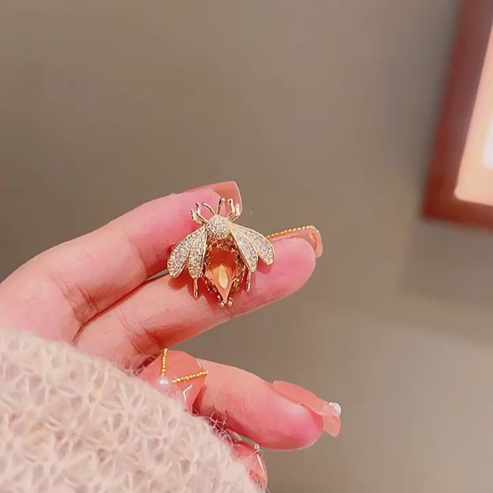 Crystal Bee Insect Brooch Pin - Nature Gift product video