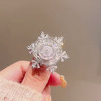 White Snowflake Brooch - Holiday Gift product video