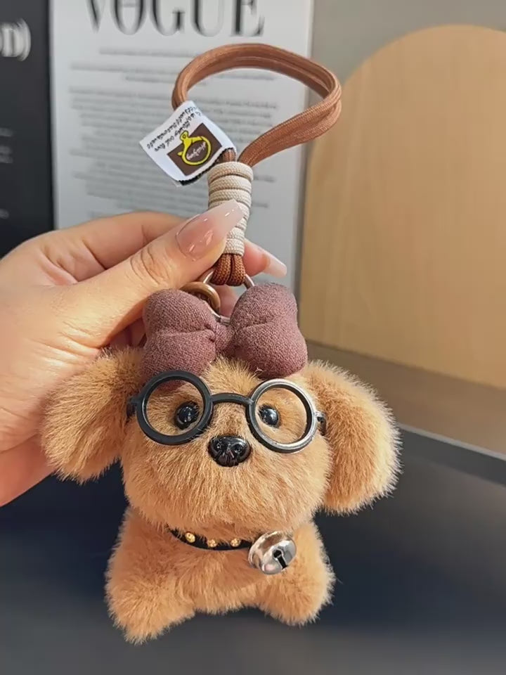 Puppy Fur Bag Charm - short product video showing the puppy accessory