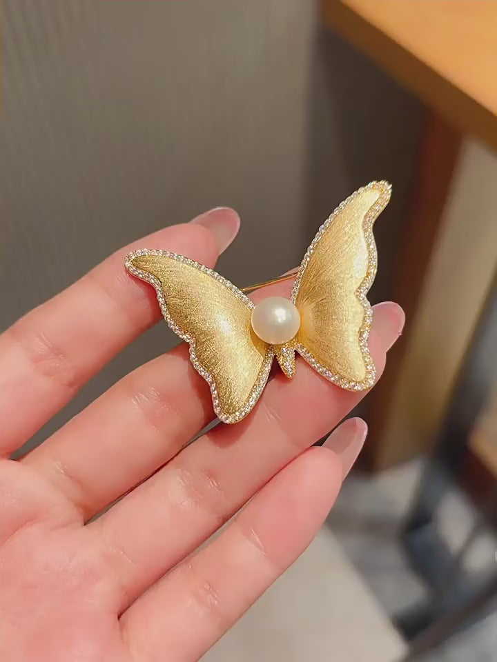 Brushed Butterfly Brooch - Winged Gift product video