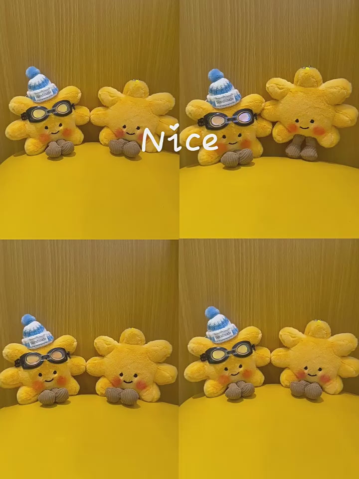 Sunflower Bag Charm - Soft Plush Keychain Gift - product video demo