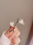 Soft Floral Magnolia Flower Brooch - Soft Petal Shape product video
