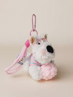 Ice Cream Westie Plush Bag Charm - product demo video showing the clip-on bag charm