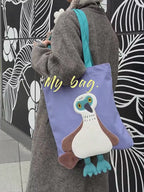 Large Capacity Blue-footed Booby Canvas Tote Bag
